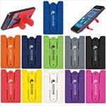 EH257 Silicone Phone Wallet With Stand And Custom Imprint